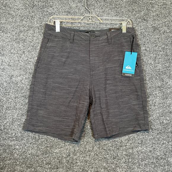 Quiksilver Board Shorts Swim Trunks Mens 29 Gray Regular Fit Amphibian NEW - Picture 2 of 10